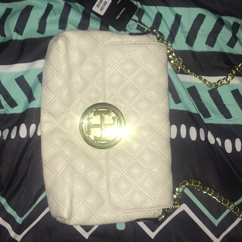 Cream beige purse